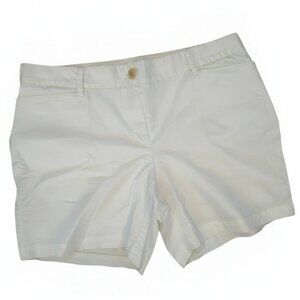 Womens 16 White Land's End Shorts